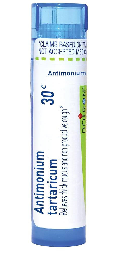 Boiron Antimonium Tartaricum 30C Homeopathic Medicine for Cough - 80 Pellets | Amazon (US)
