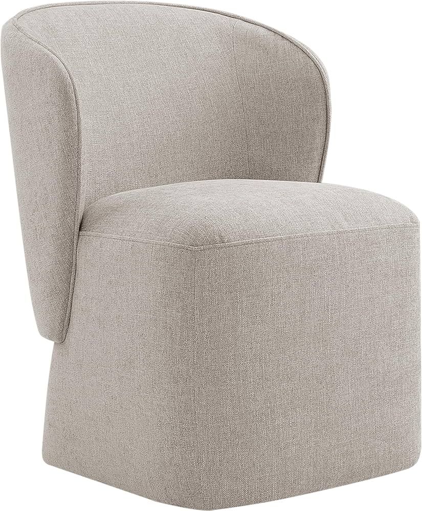 KISLOT Casters Morden Upholstered Fabric Wingback Armless Chairs for Kitchen Dining Room, 33.1'''... | Amazon (US)