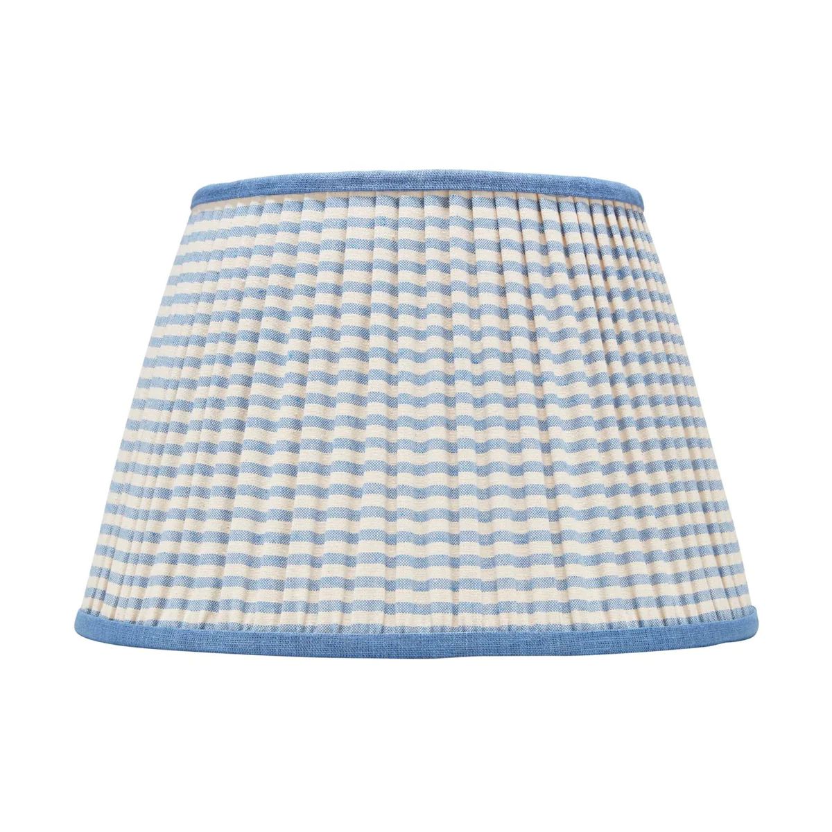 Blue Striped Pleated Lamp Shade - Available in Multiple Sizes | The Well Appointed House, LLC