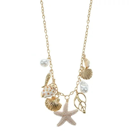 Time and Tru Starfish & Shell Charm Necklace | Walmart (US)