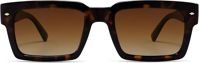SOJOS Classic Retro Square Polarized Sunglasses Womens Mens, 80s 90s Trendy Rectangle Shades SJ23... | Amazon (US)