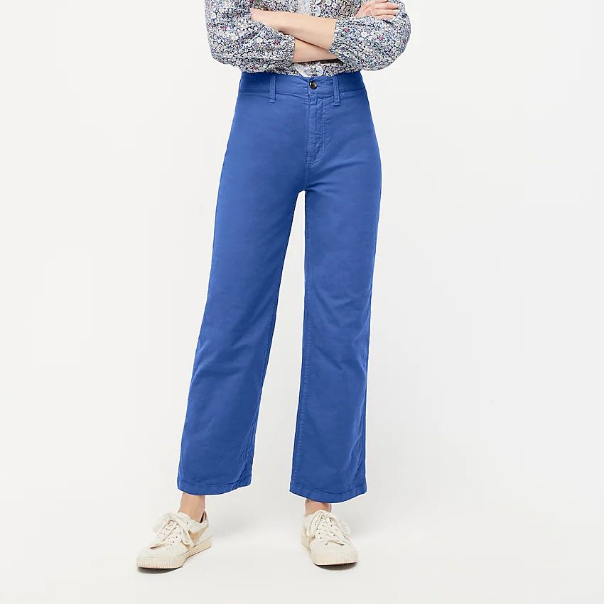 Slim wide-leg pant in washed canvas | J.Crew US