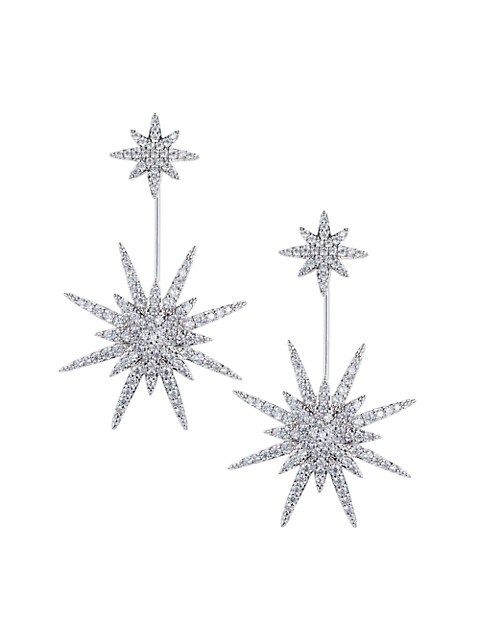 Luxe Silvertone & Crystal Dangle Earrings | Saks Fifth Avenue OFF 5TH
