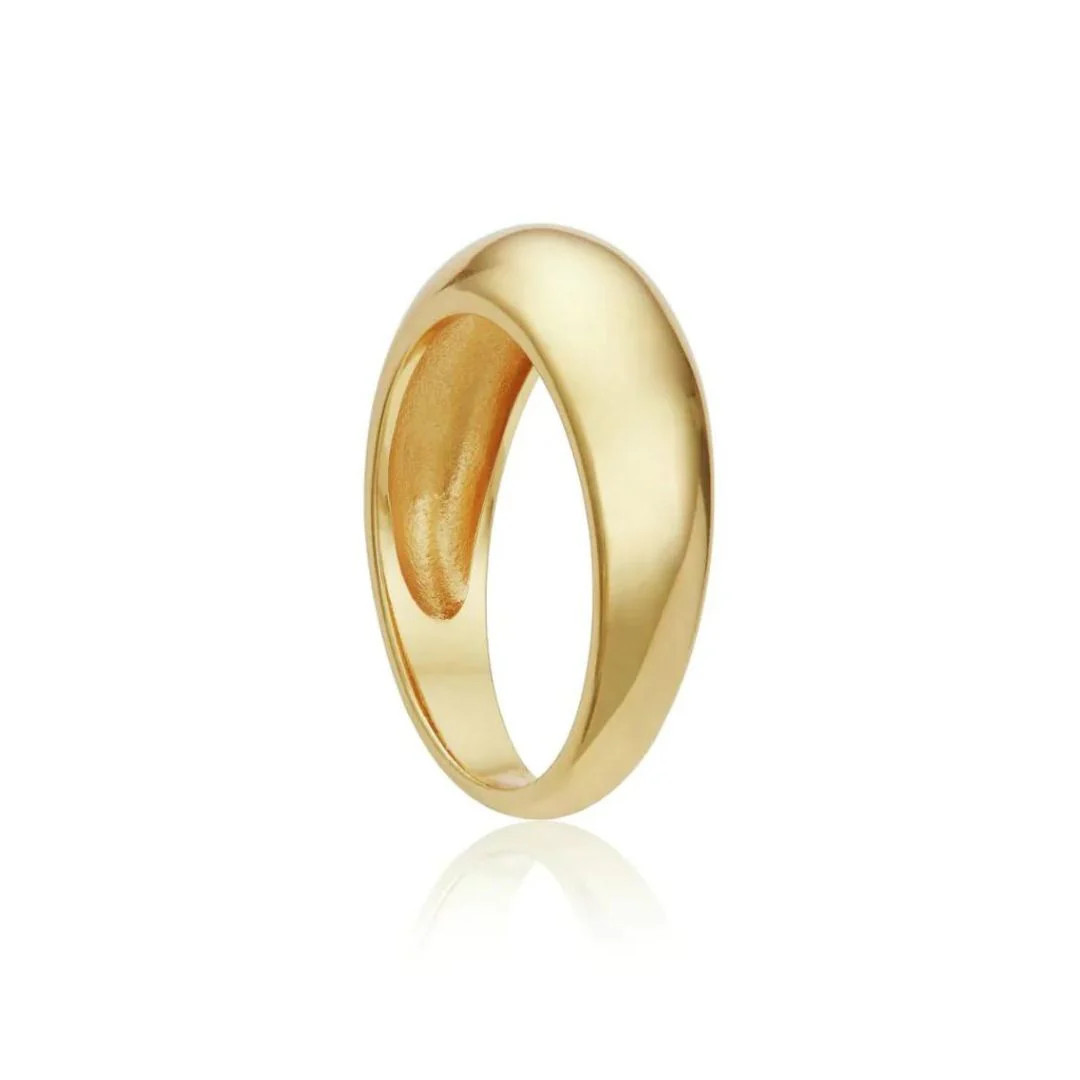Gold Plain Dome Ring | Lily & Roo