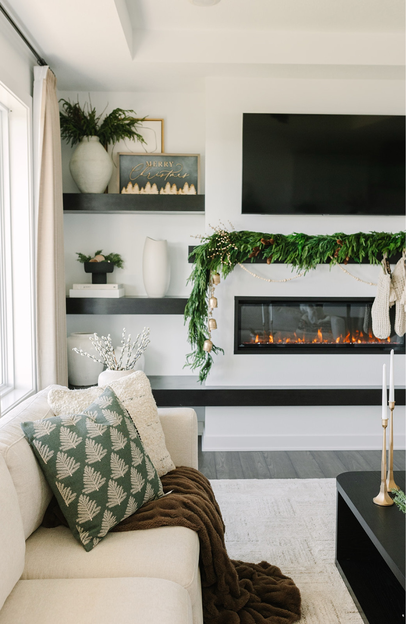 Christmas decor in my living room.