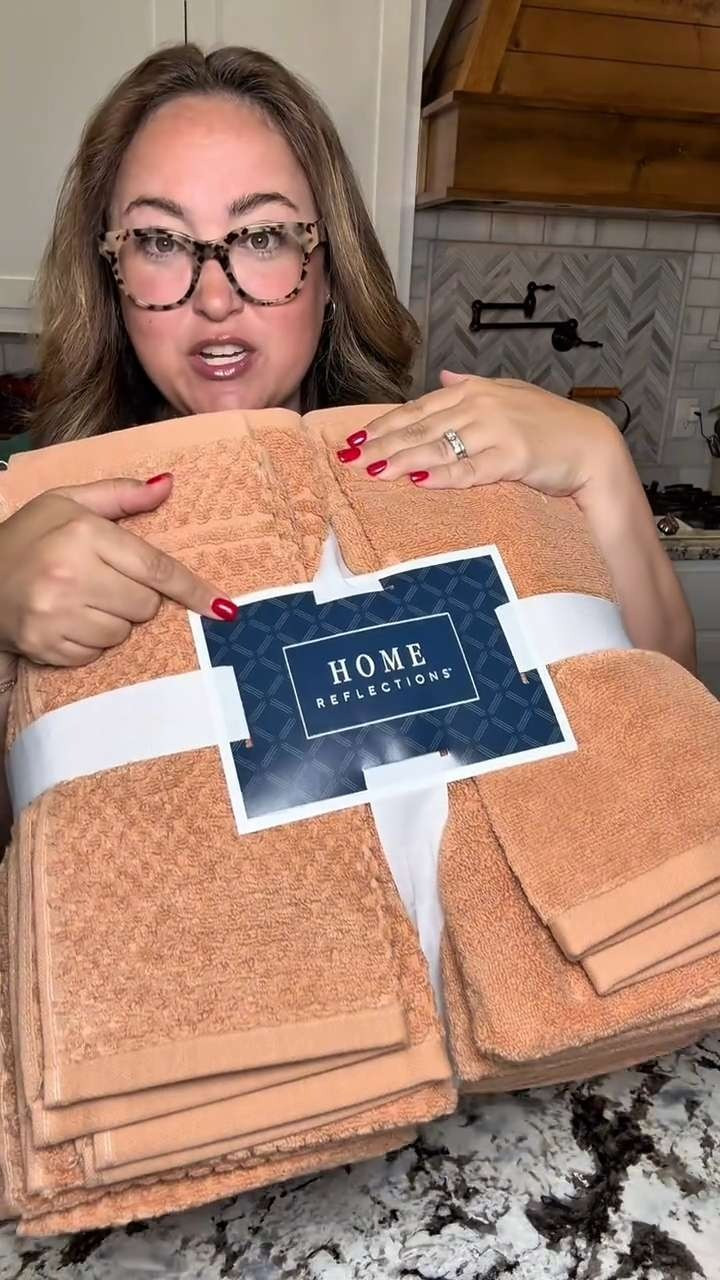Home Reflections 100% Cotton Solid %26 Texture 12-pc Towel Set, Gift Set Ideas for kids, college, moms, anniversary 

 #LTKselfcare #LTKHome #LTKSaleAlert
