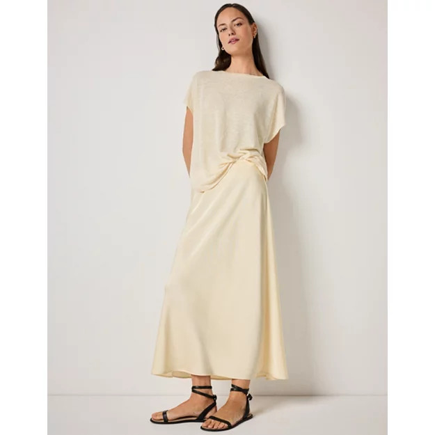Double Satin Bias Midi Skirt | Clothing Sale | The  White Company | The White Company UK & ROW