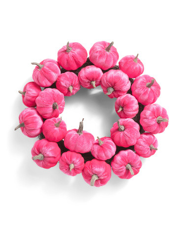 12in Velvet Pumpkin Wreath | Fall Decor | Marshalls | Marshalls