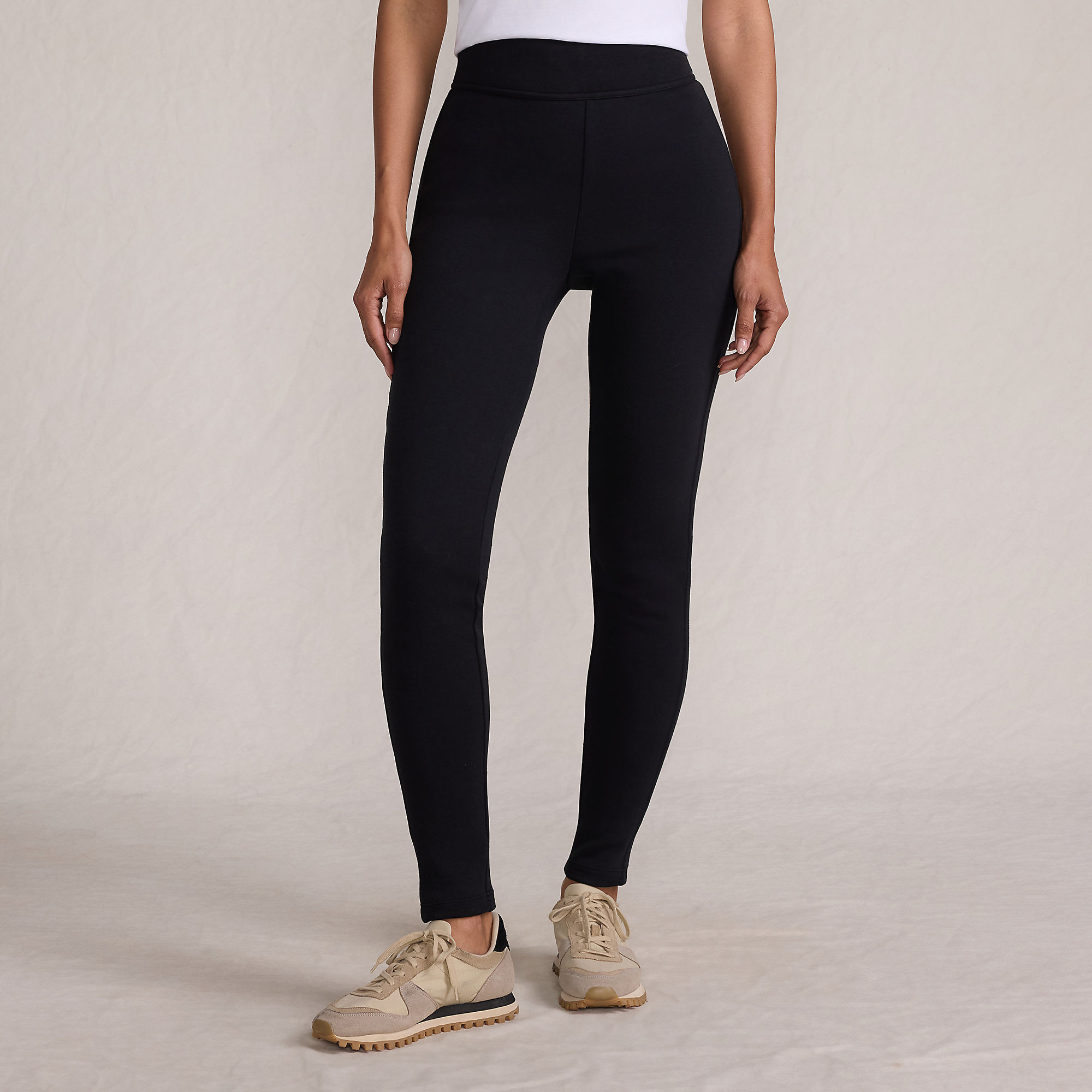 Women's High Rise Serious Sweats Fleece Lined Pocket Leggings | Lands' End (US)