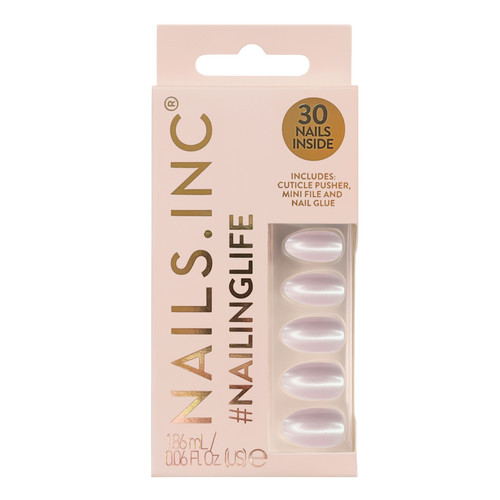 NailingLife Just Like Hailey Pink Glaze Chrome Effect Press-On Nails | Ulta