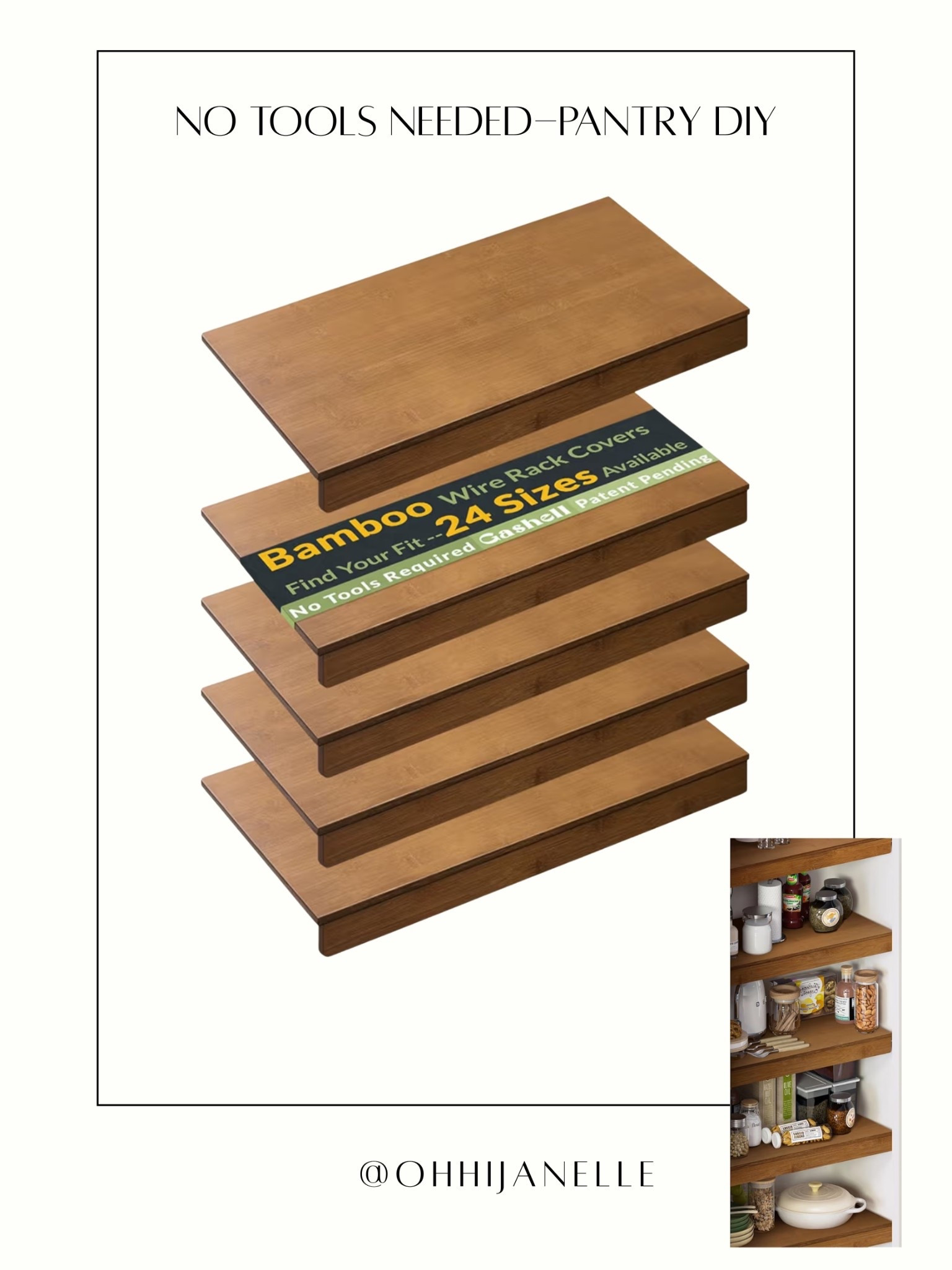 No tools, no stress — just instant pantry glow-up vibes. These bamboo wire-rack covers literally slide right on and make your shelves look custom without lifting a drill. If you want that clean, aesthetic pantry look on a budget… this is it fr.

PantryMakeover, PantryOrganization, KitchenOrganization, HomeHack, DIYHome, AmazonHomeFinds, BambooAesthetic, OrganizationInspo, LTKHome, LTKFinds, KitchenRefresh, HomeAesthetic, NoToolsNeeded, SmallSpaceSolutions, PantryGoals

#LTKHome #LTKU