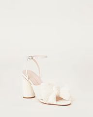 Camellia Bow Heel with Ankle Strap Pearl | Loeffler Randall
