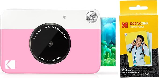 Zink Kodak PRINTOMATIC Digital Instant Print Camera (Pink) with Kodak 2ʺx3ʺ Premium Photo Paper... | Amazon (US)