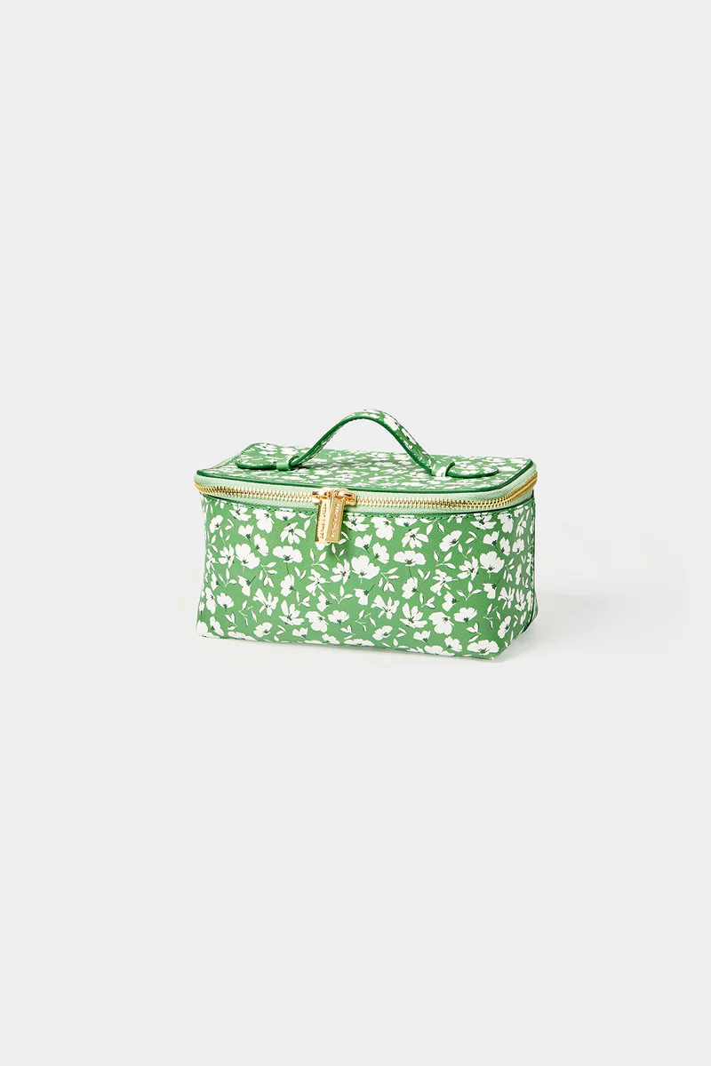 Neely & Chloe Small Vanity Case-Nantucket Green Floral | Cartolina