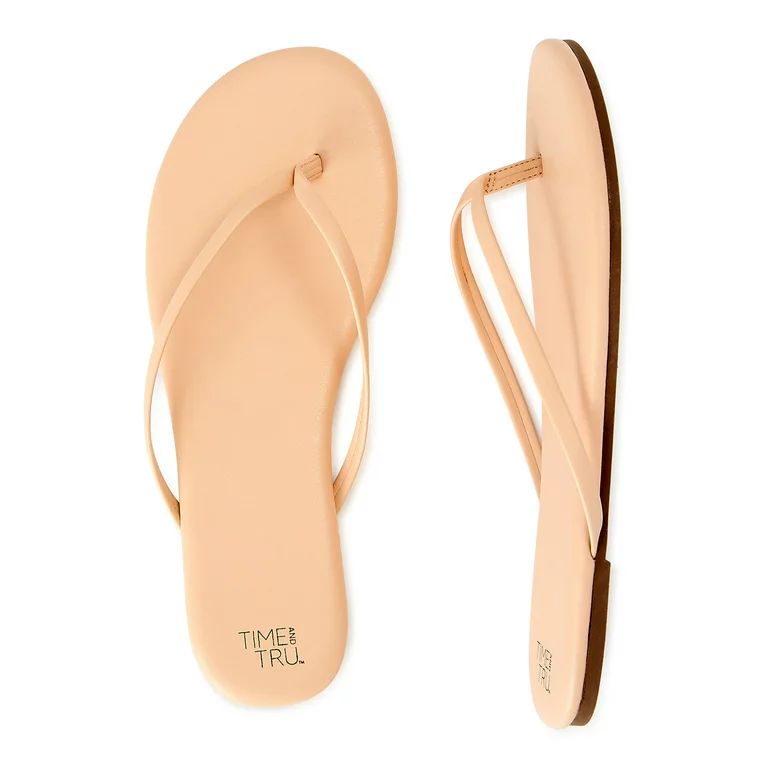 Time and Tru Women’s Wide Width Barely There Flip Flop | Walmart (US)