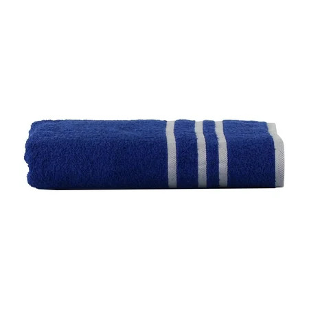 Mainstays Basic Bath Collection - Single Bath Towel, Royal Blue Stripe | Walmart (US)