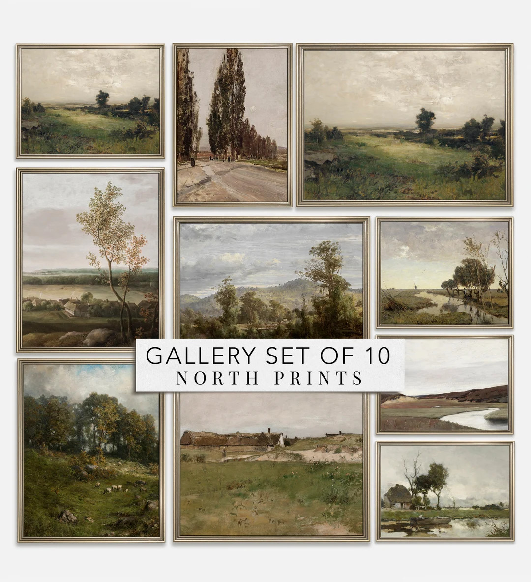 Vintage Gallery Wall Print SET French Country Landscape Paintings PRINTABLE S47 - Etsy | Etsy (US)