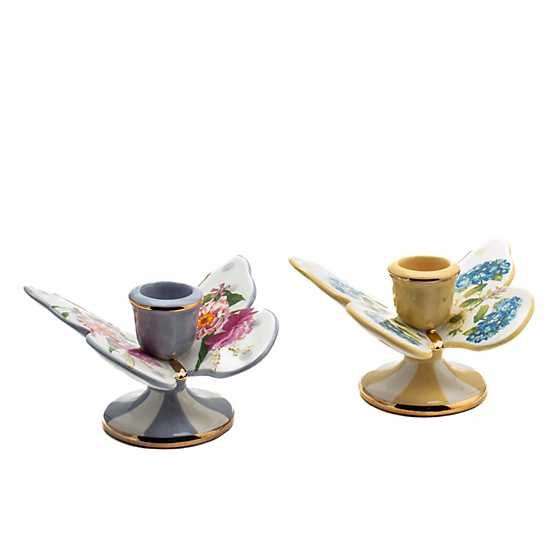 Wildflowers Butterfly Candle Holders, Set of 2 | MacKenzie-Childs