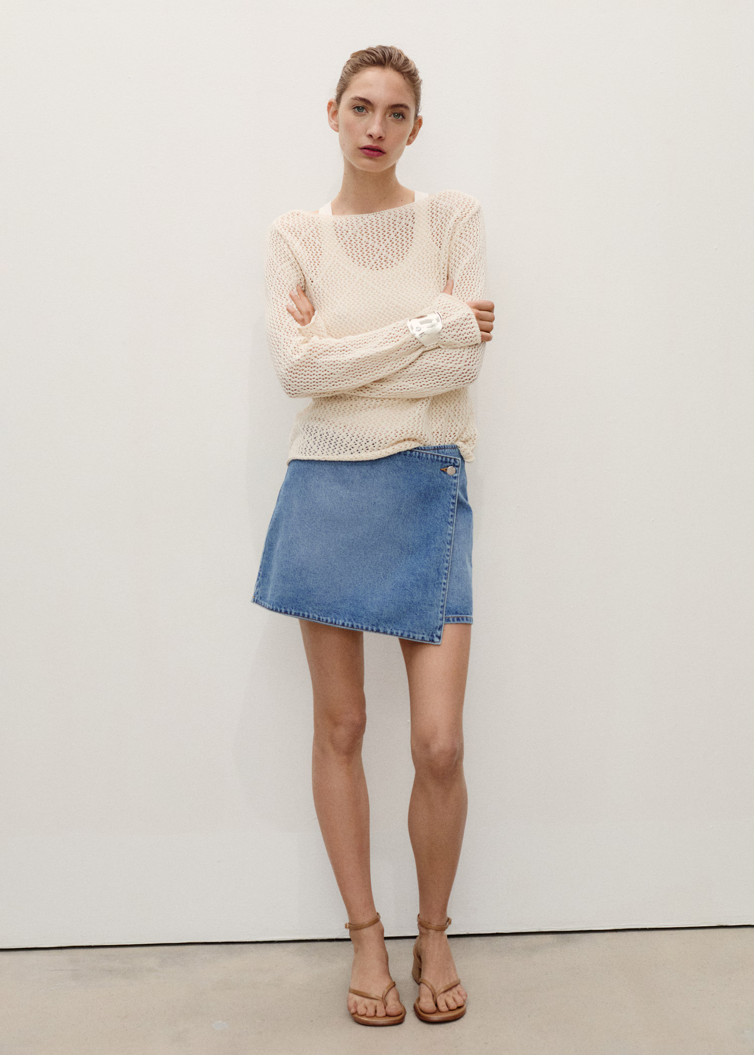 Denim skort - Women | MANGO United Kingdom | MANGO (UK)