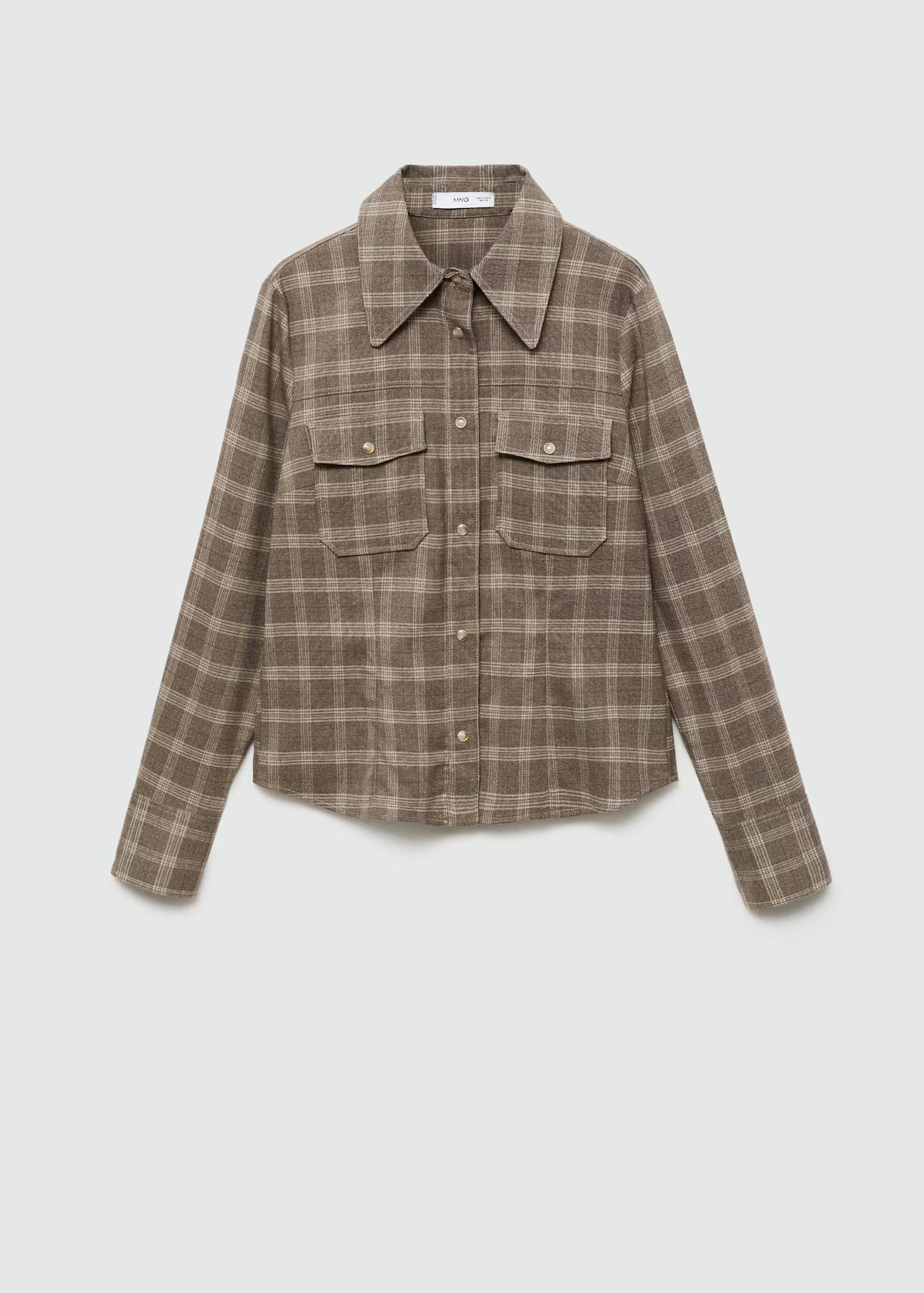 Check overshirt with pockets - Women | MANGO USA | Mango (US/MX/AU)