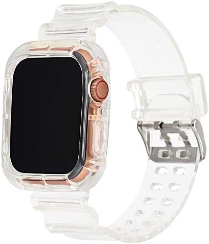 Greaciary Compatible for Apple Watch Bands Case 38mm/40mm/42mm/44mm for Men & Women, Crystal Tran... | Amazon (US)
