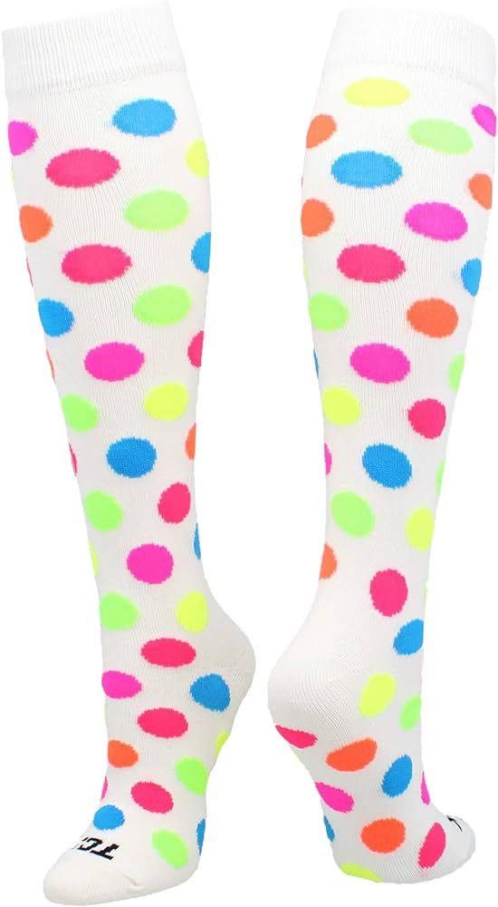 TCK Krazisox White with Neon Polka Dots Socks | Amazon (US)