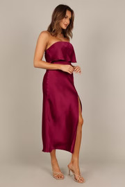 Vienna Strapless Midi Dress - Berry | Petal & Pup (US)
