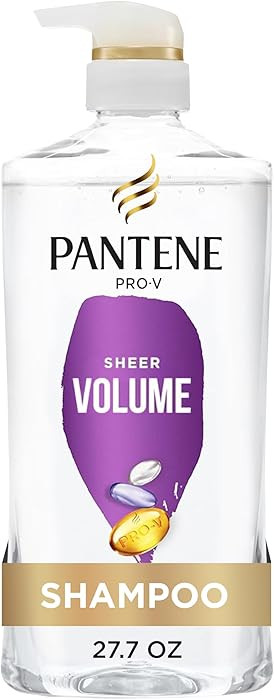 Pantene Shampoo, Sheer Volume - 72-Hour Fullness, Lightweight Nourishment with Pro-Vitamin B5 + A... | Amazon (US)