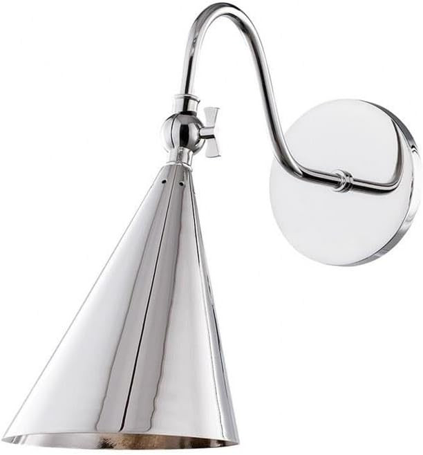 Mitzi H285101-PN Lupe - 1 Light Wall Sconce 12 inches Tall and 6.25 inches Wide - Polished Nickel | Amazon (US)