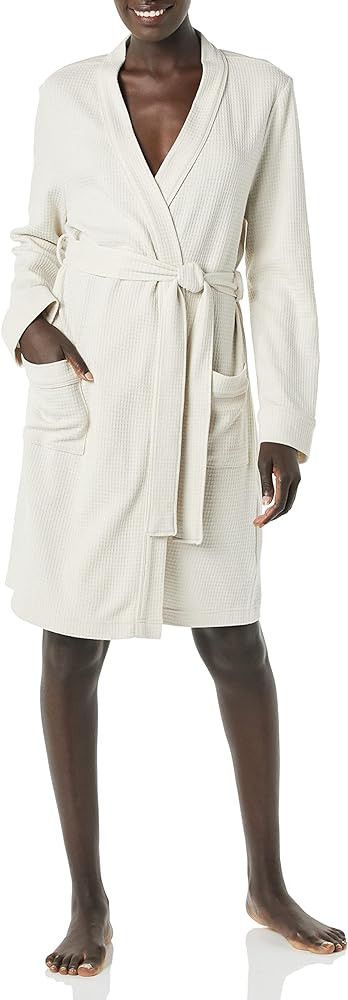 Amazon Essentials Women's Lightweight Waffle Mid-Length Robe (Available in Plus Size) | Amazon (US)