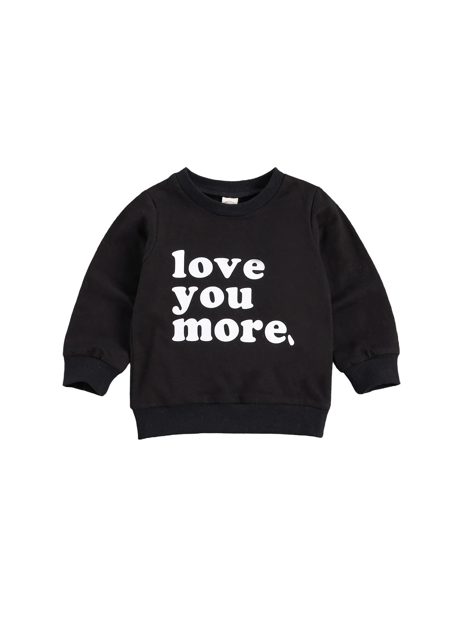 Jxzom Infant Toddler Boys Girls Crewneck Sweatshirt Love You More Letter Printed Long Sleeve Pull... | Walmart (US)