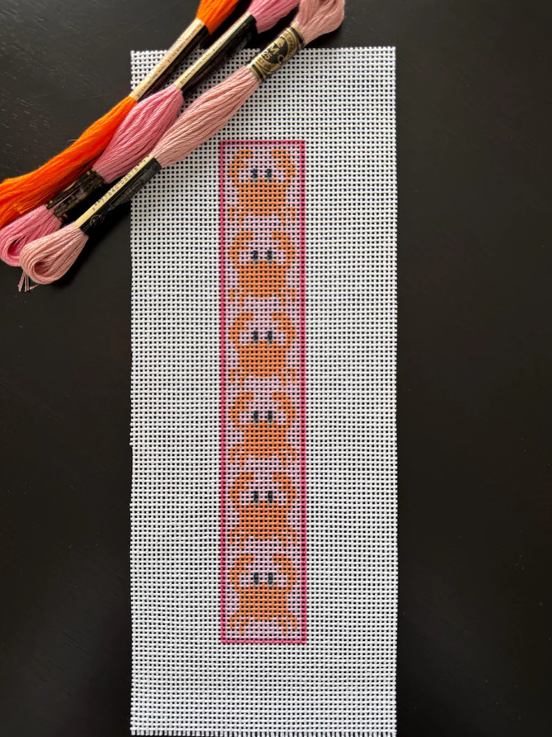Crab Bookmark Needlepoint Canvas - Affordable & Beginner Friendly - Etsy | Etsy (Global)