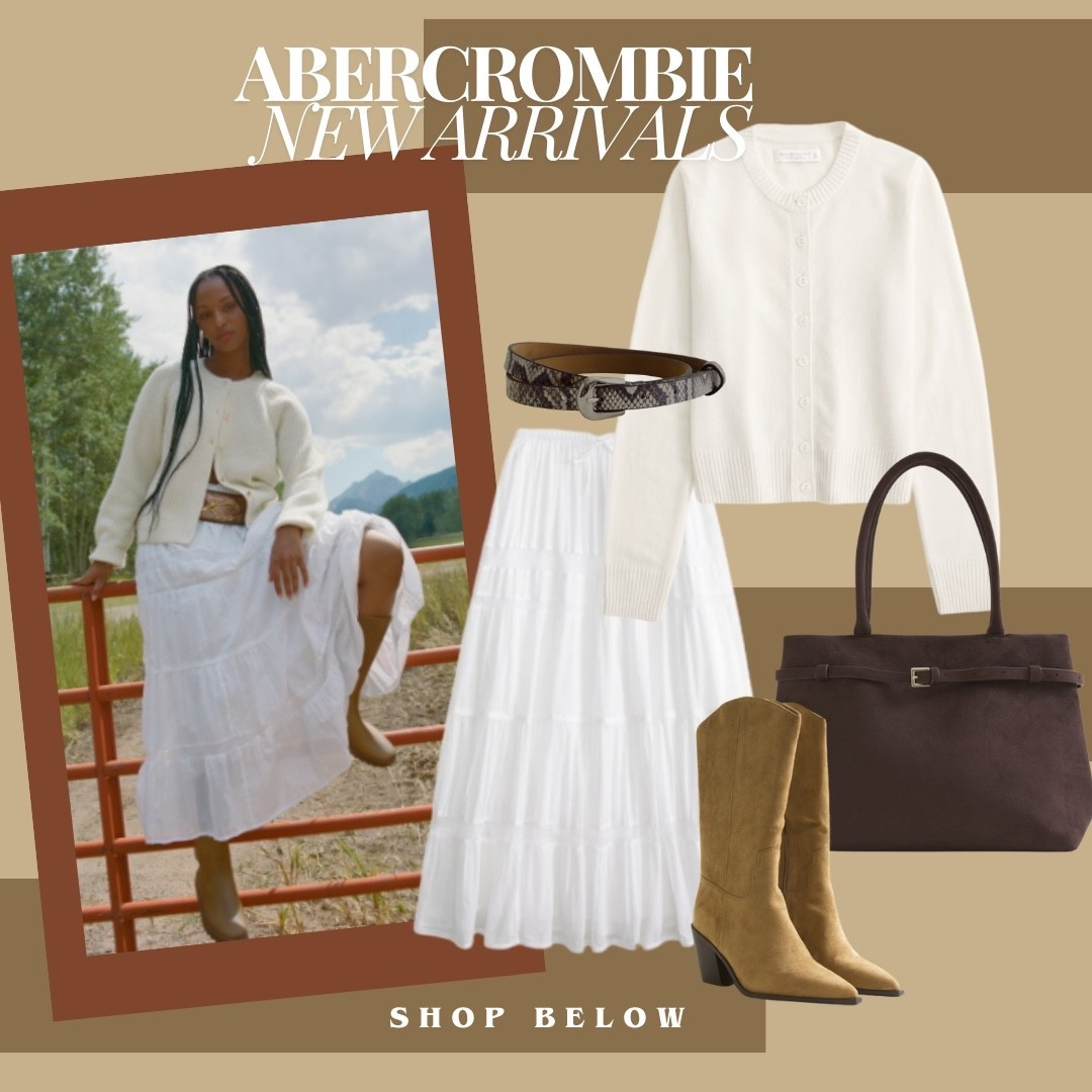 Abercrombie, western wear, fall fashion, fall style, cowboy boots, suede boots, suede bag, work bag, maxi skirt, cardigan, sale, Abercrombie sale

#LTKSeasonal #LTKFallSale #LTKSaleAlert