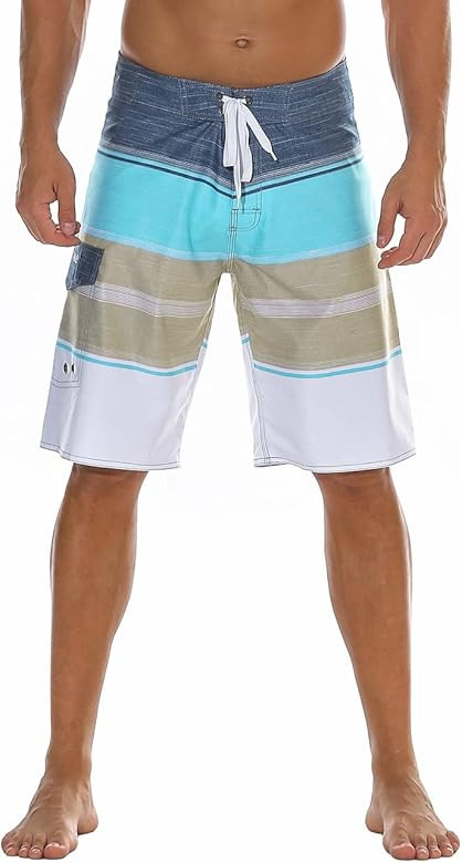 Nonwe Men's Sportwear Quick Dry Board Shorts with Lining | Amazon (US)
