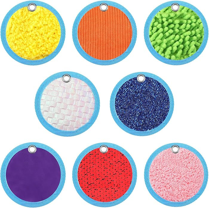 Boao 8 Set Mini Sensory Mats Assorted Textured Play Mats Sensory Floor Tiles Educational Tactile ... | Amazon (US)
