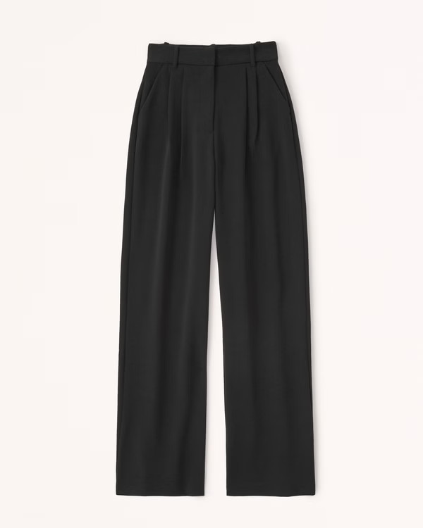 A&F Sloane Tailored Premium Crepe Pant | Abercrombie & Fitch (US)