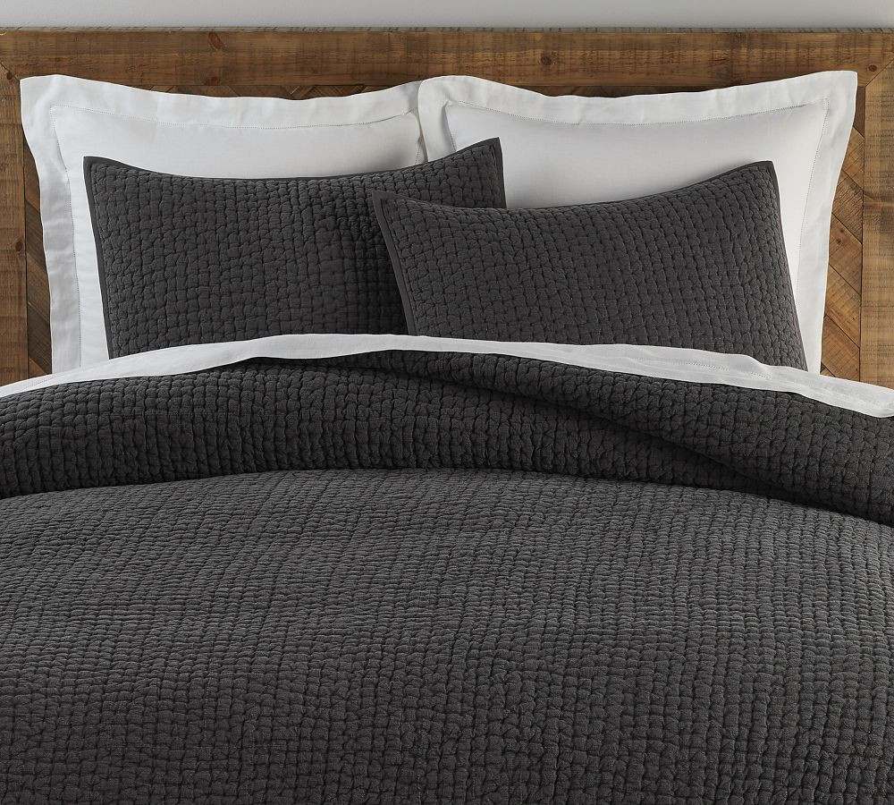 Stonewashed Pick-Stitch Quilt | Pottery Barn (US)