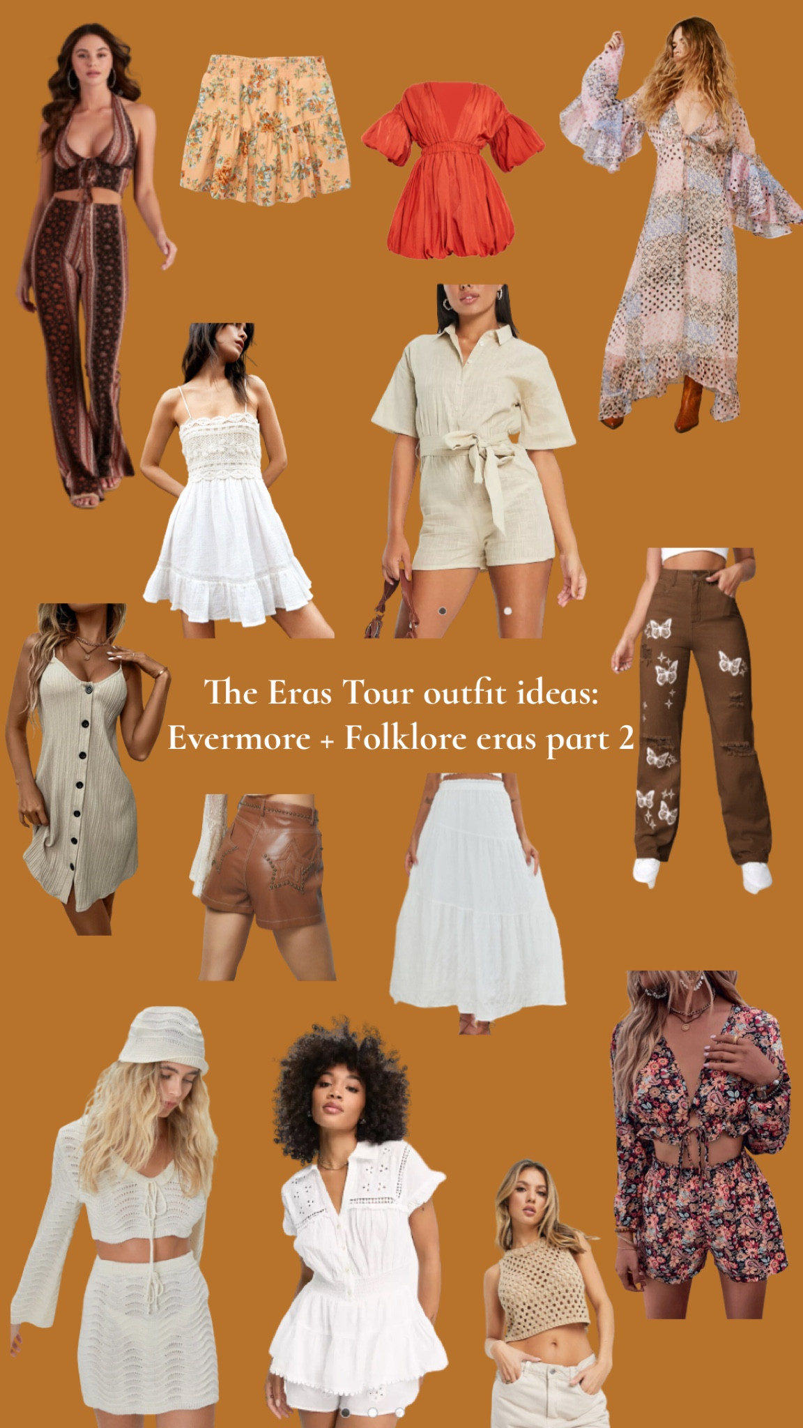 Taylor Swift The Eras Tour outfit inspiration: Evermore + Folklore eras part 2 🧡

#LTKFestival #LTKSeasonal #LTKstyletip