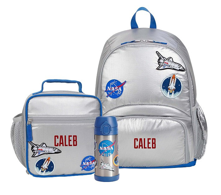 Mackenzie Astronaut Mission Patch Glow-in-the-Dark Backpack & Lunch Bundle, Set of 3 | Pottery Barn Kids