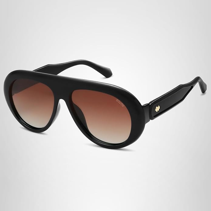 SOJOS Trendy Oversized Polarized Aviator Sunglasses Womens Men Retro Vintage 70s Style UV Protect... | Amazon (US)
