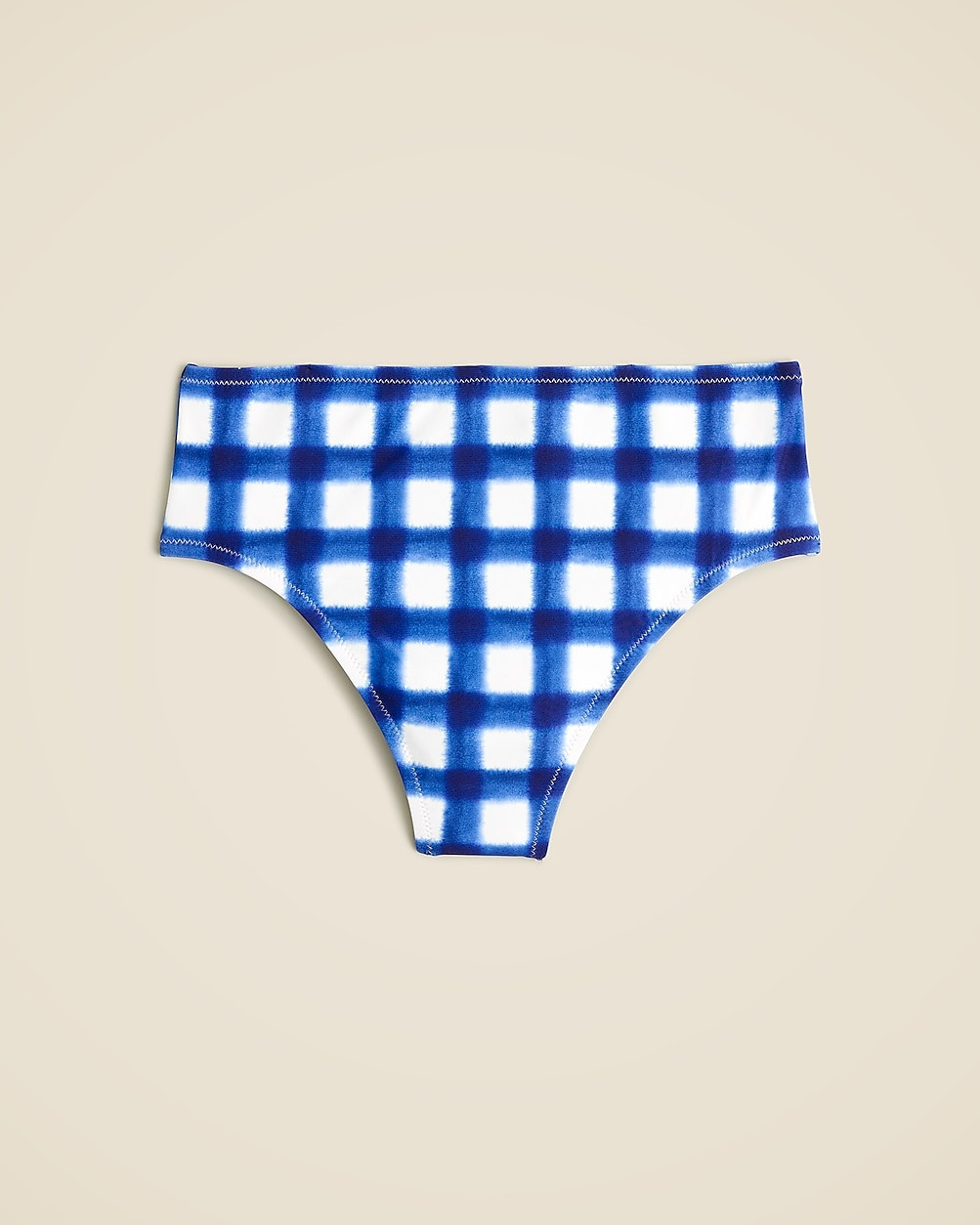 High-rise bikini bottom in gingham | J. Crew US