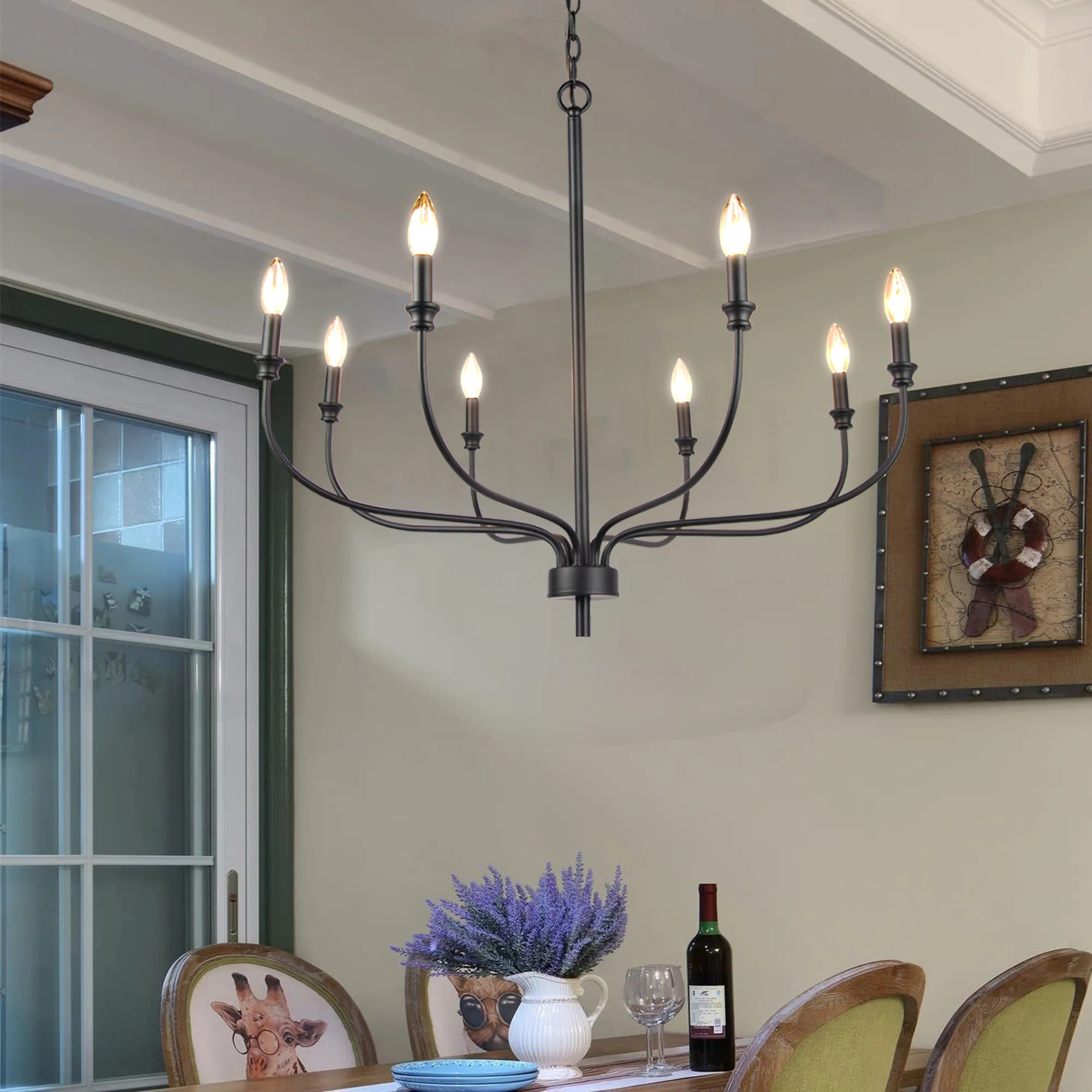 8 - Light Candle Style Classic / Traditional Chandelier(57.87") | Wayfair North America
