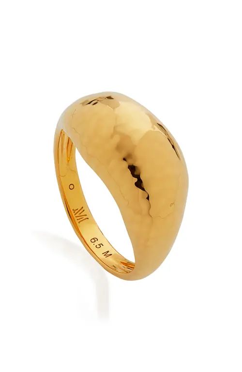 Monica Vinader Gaia Dome Ring in Yellow Gold at Nordstrom, Size 5.5 | Nordstrom