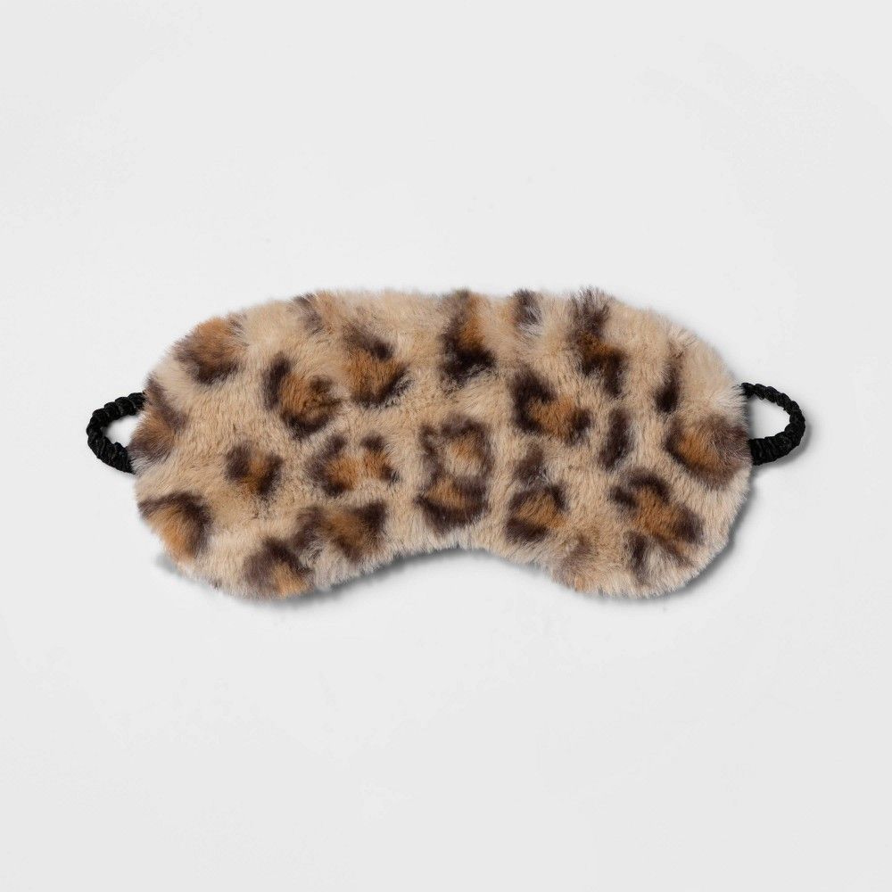 Women's Faux Fur Eyemask - Leopard One Size | Target