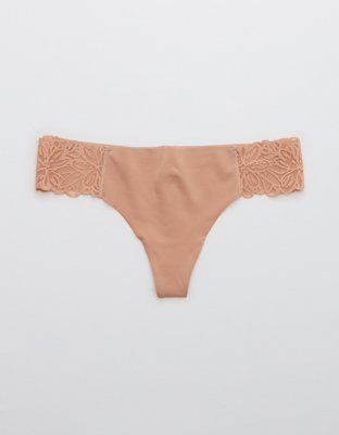 Aerie No Show Firework Lace Thong Underwear | American Eagle Outfitters (US & CA)