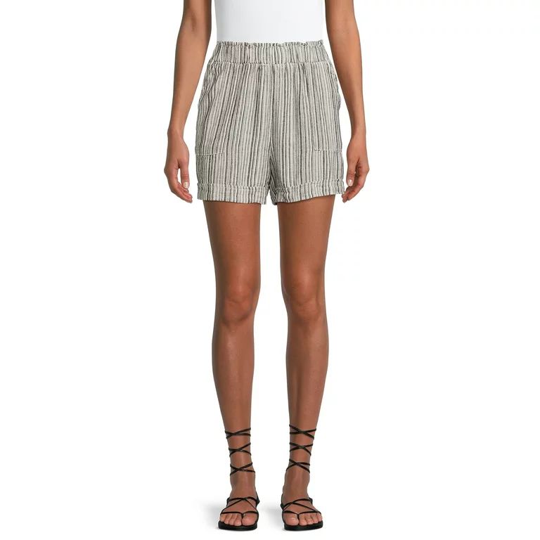 Time and Tru Women's Linen Blend Shorts | Walmart (US)