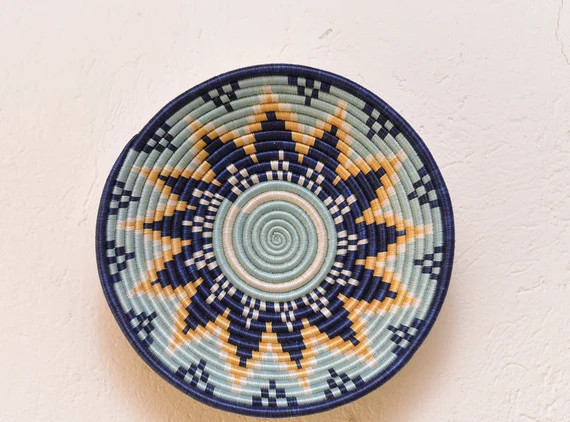 12 African Woven basket wall hanging baskets  Rwanda | Etsy | Etsy (US)