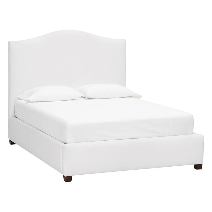 Raleigh Camelback Upholstered Bed | Pottery Barn Teen