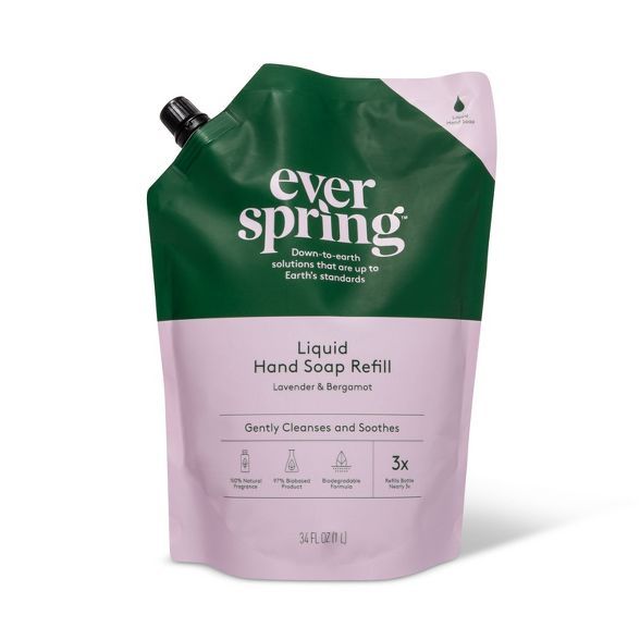 Liquid Hand Soap Refill - Lavender & Bergamot - Everspring™ 34 fl oz | Target