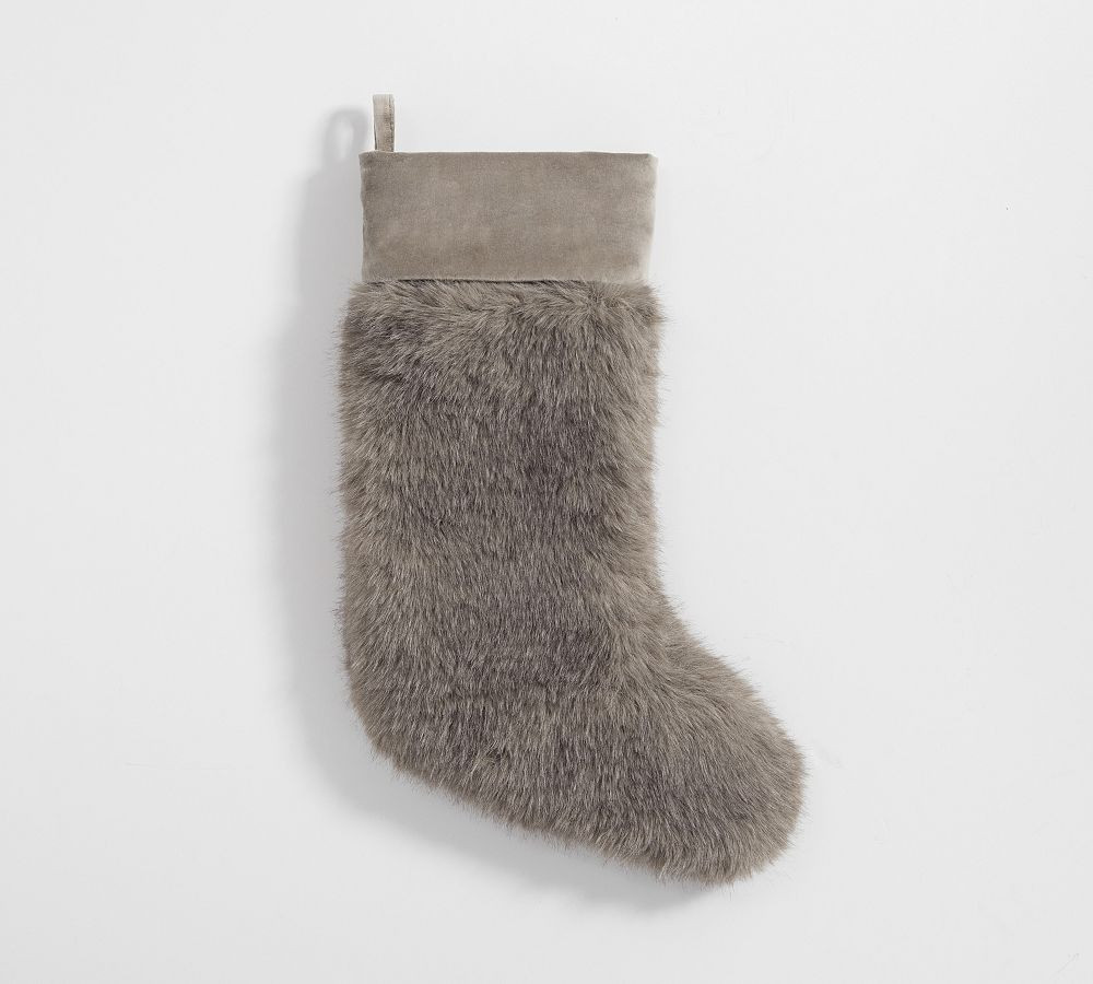 Mink Faux Fur Stocking | Pottery Barn (US)